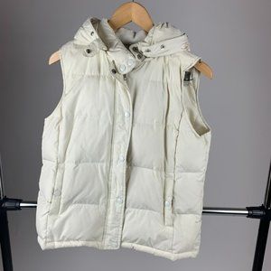 Gap Women's Winter Vest Size Medium Cream Colored